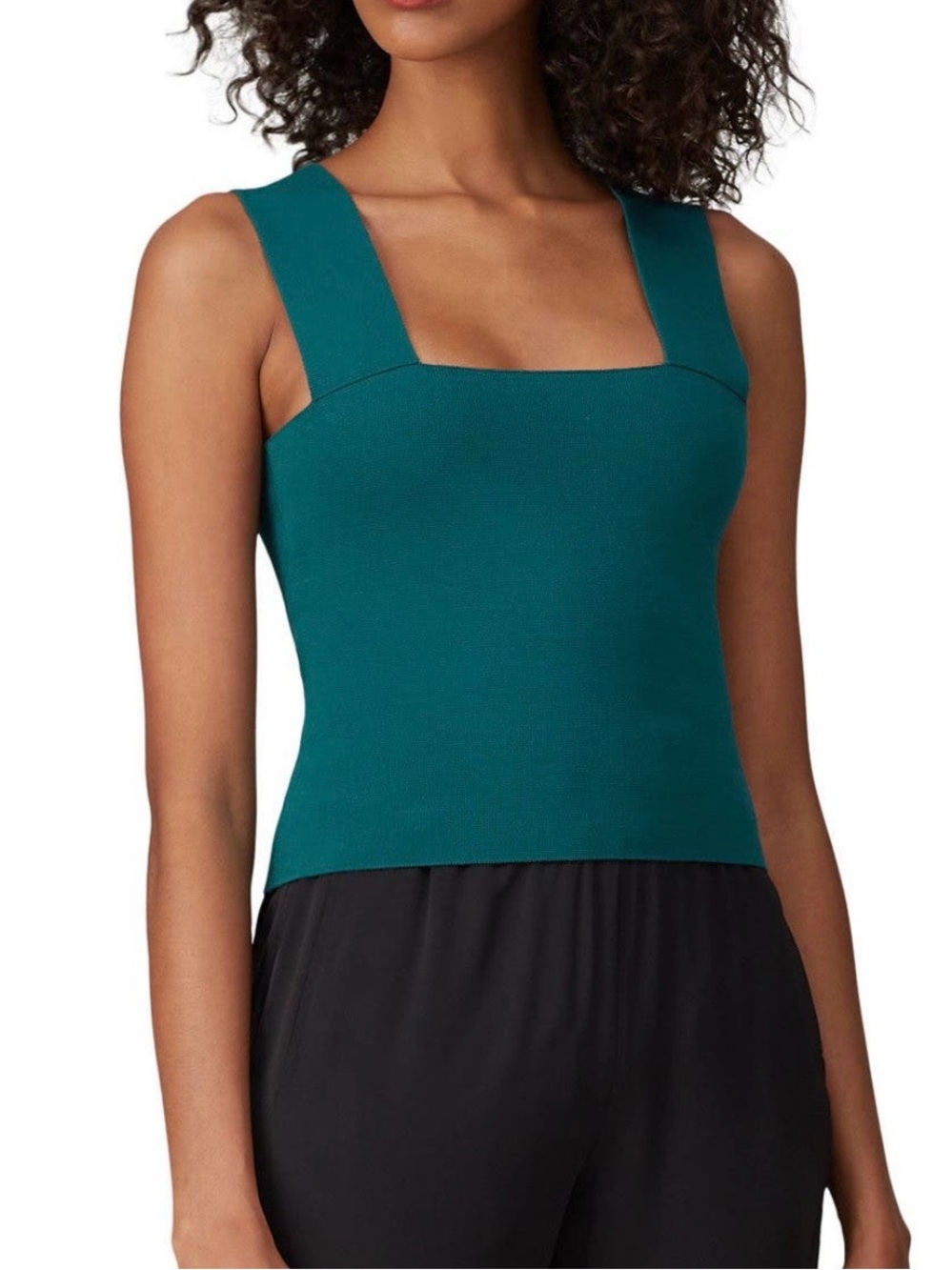 Square Neck Teal Knit 525 Tank